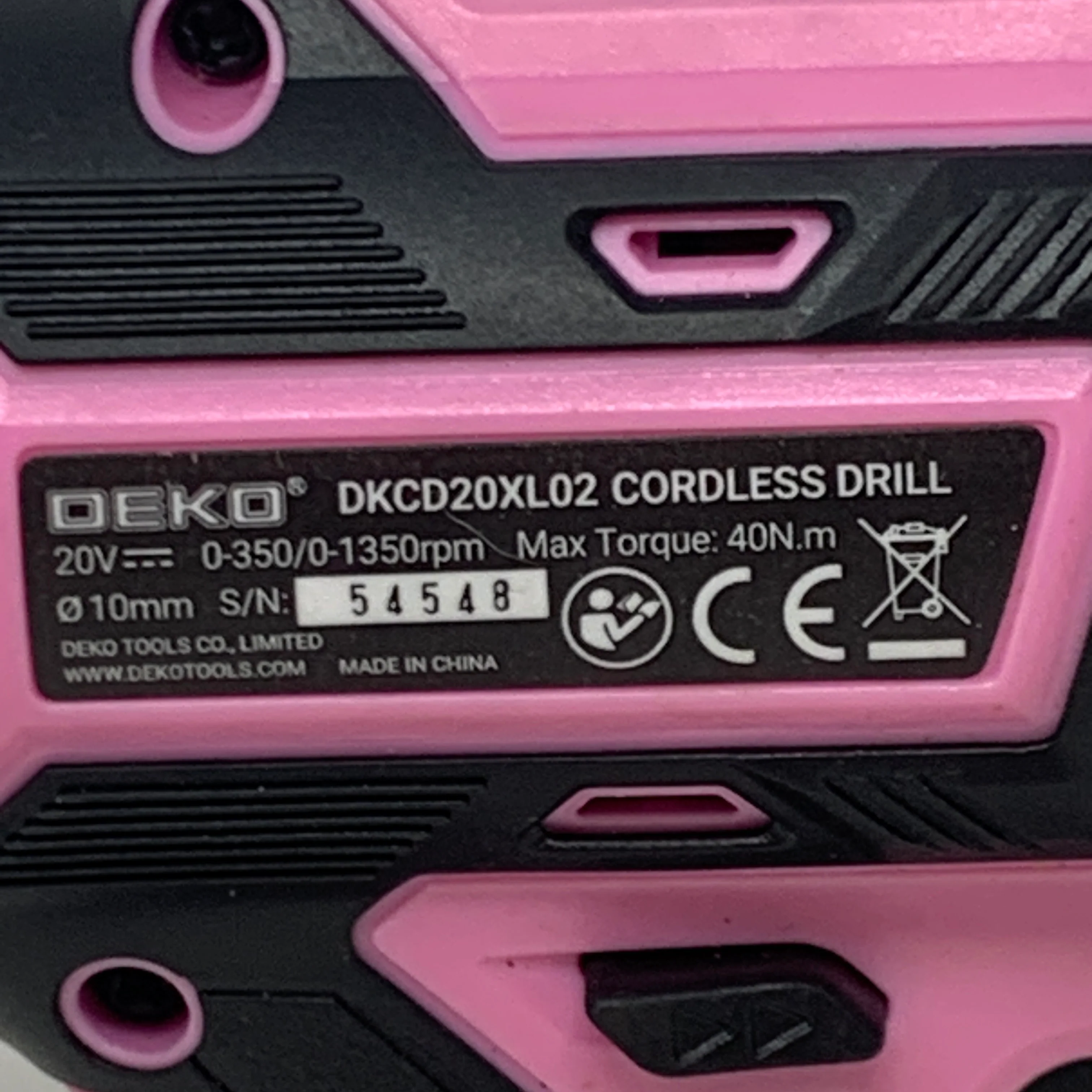 Deko DKCD20XL02 20V Max Cordless Drill Driver Kit w/ 1.5Ah Li-ion Battery - Image 4