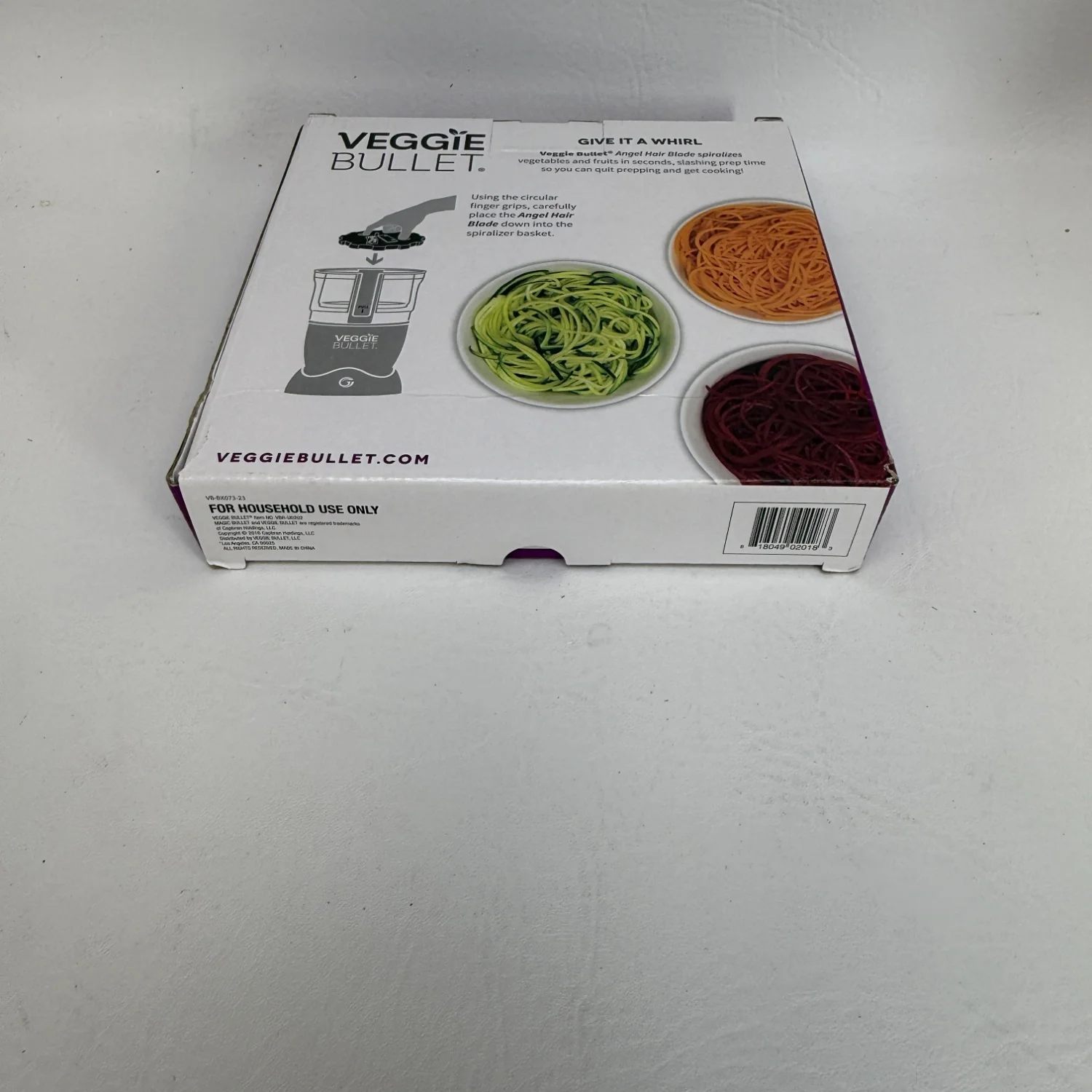 Veggie Bullet Spiralizer Angel Hair Blade 2mm Steel Cutter VBR-U0202 - Image 7